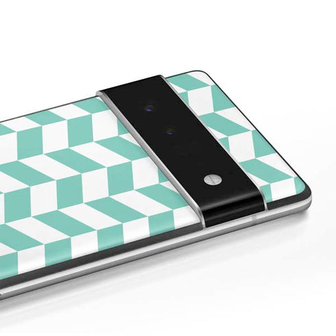 Blue White Chevron Google Pixel 6 Pro Skin